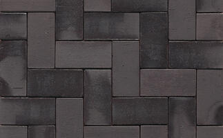  Тротуарная клинкерная брусчатка Muhr №15 Schwarz-bunt edelglanz, 200*100*40 мм: внешний вид